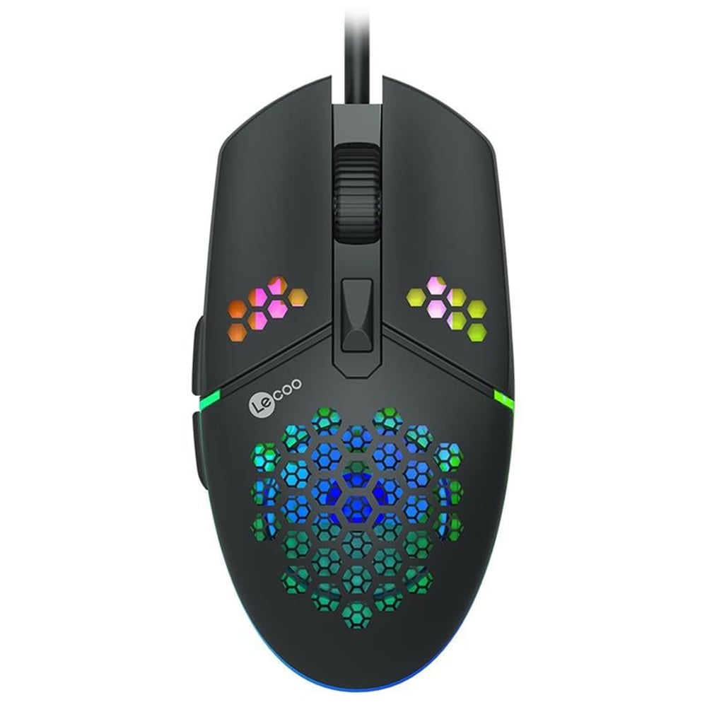 Lenovo Lecoo Lenovo Lecoo MS105 3200 DPI 6 Tuşlu Kablolu RGB Led Aydınlatmalı Gaming Oyuncu Mouse - Gaming Mouse