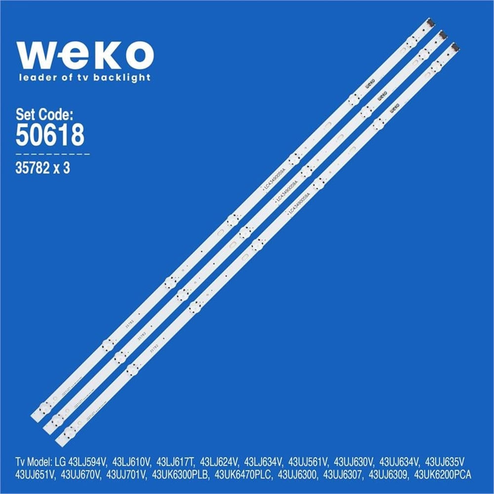 Weko Lg 43UK6470PLC 43'' İnç 3 Adet Tv Led Bar - LG Led Bar