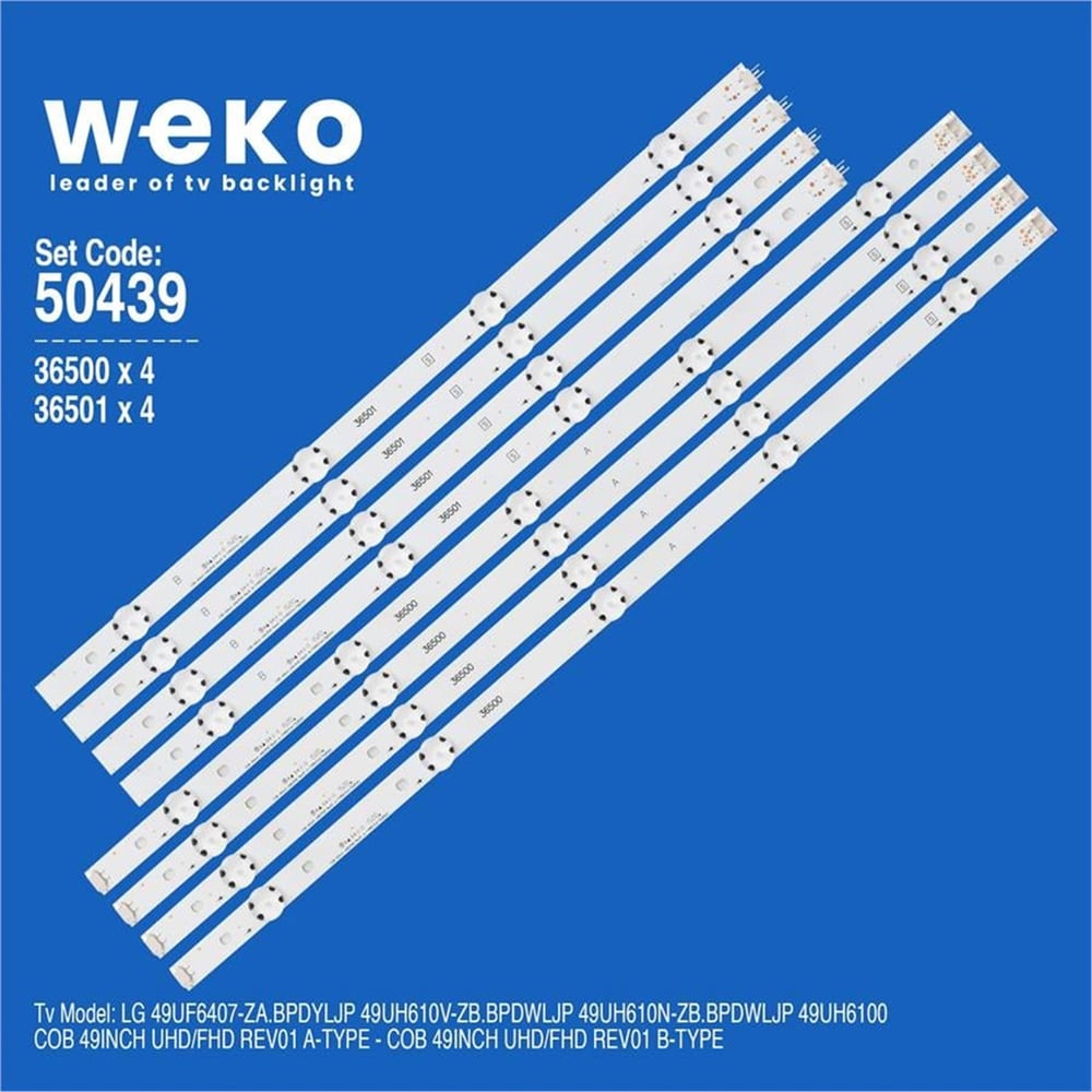Weko Lg 49UF6407-Za Bpdyljp 49'' İnç 8 Adet Tv Led Bar - LG Led Bar