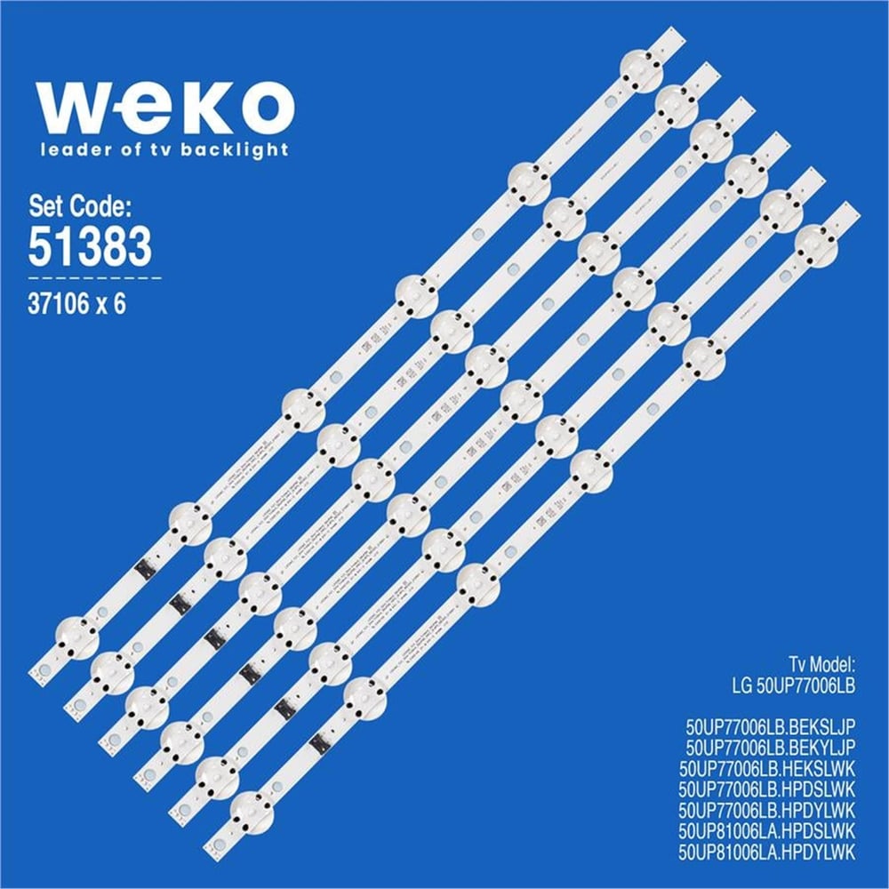 Weko Lg 50UP77006LB.HEKSLWK 50'' 6 Adet Tv Led Bar - LG Led Bar