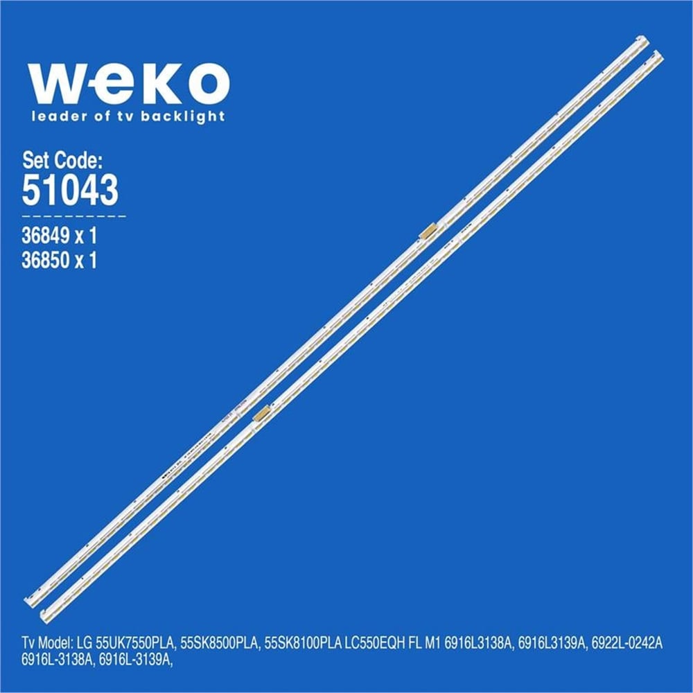 Weko Lg 55UK7550PLA 55” 2 Adet Tv Led Bar - LG Led Bar