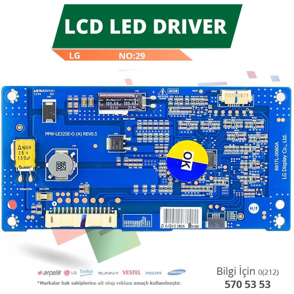 Oem LG 6917L-0080A - PPW-LE32SE-OA REV0.5 - LC420EUN SE M1 - Lcd Led Driver - LCD Driver