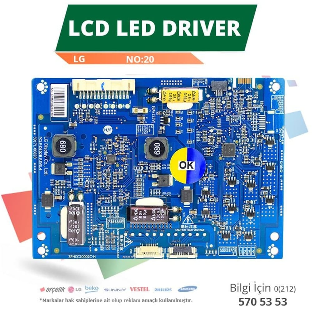 Weko LG (6917L-0082B,3PHCC20002C-H REV0.4,PCLF-D102B REV0.4)(LC420EUD SE F4,LC420EUD NO20  Lcd Led Driver - LCD Driver