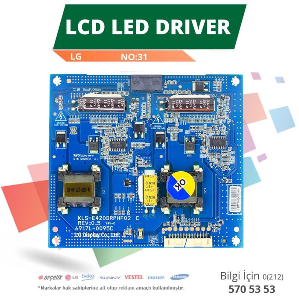 Oem LG 6917L-0095C - KLS-E420DRPHF02 C REV0.5 - LC420DUN SE U2 - Lcd Led Driver - LCD Driver