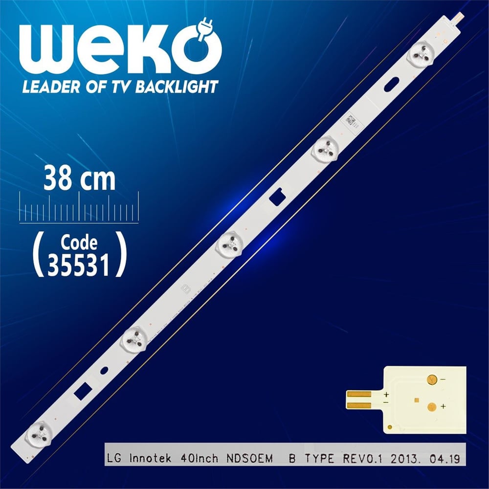 Weko Lg Innotek 40Inch Ndsoem B Type Rev0.1 - 38 Cm 5 Ledli - (Wk-1064) - LG Led Bar