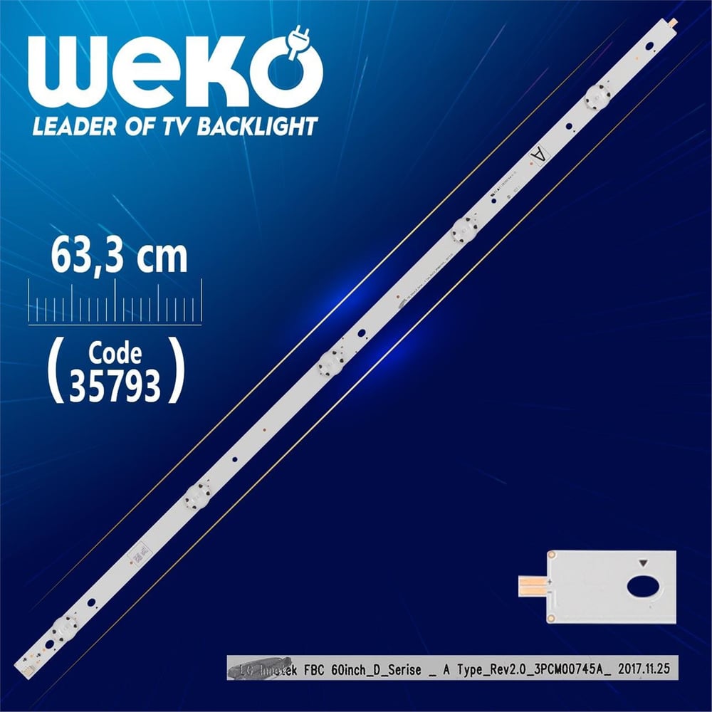 Weko Lg Innotek Fbc 60Inch_D_Serise _ A Type_Rev2.0_3Pcm00745a - 63.3 Cm 5 Ledli - (Wk-1259) - LG Led Bar