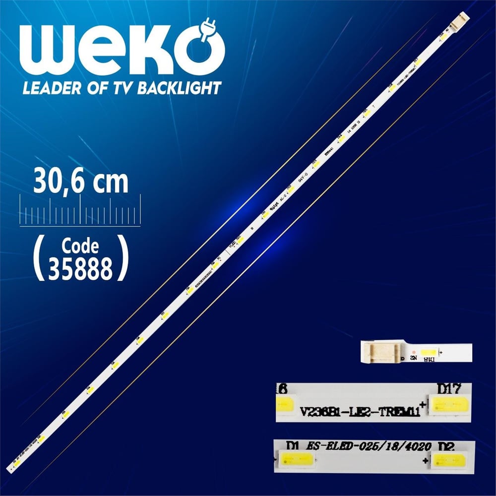 Weko Lg V236R1-Le2-Trem11 - 6202B0005S000 4020 3V - 18 Ledli 30.6 Cm - (Wk-1350) - LG Led Bar
