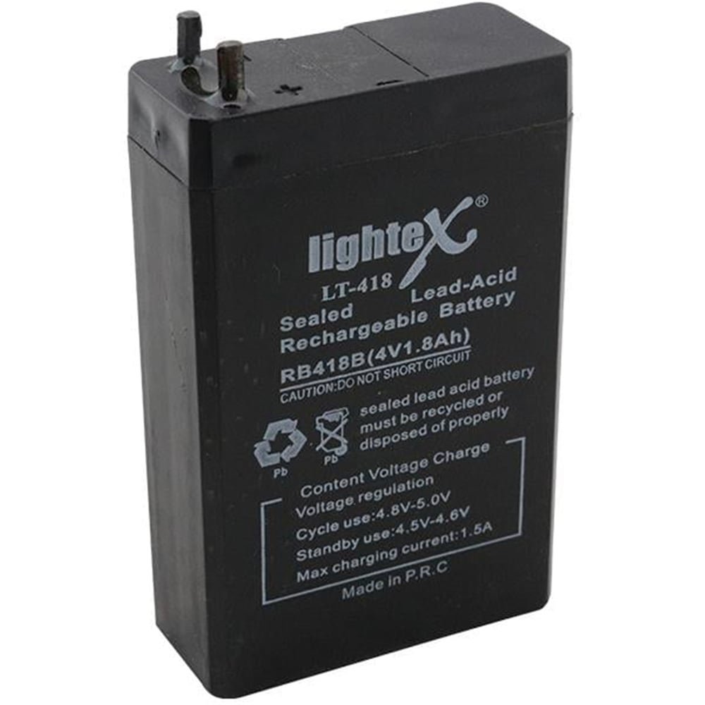 Lightex Lightex 4 Volt 1.8 Amper Işıldak Aküsü (48x 21x 75 Mm) - Kuru Akü
