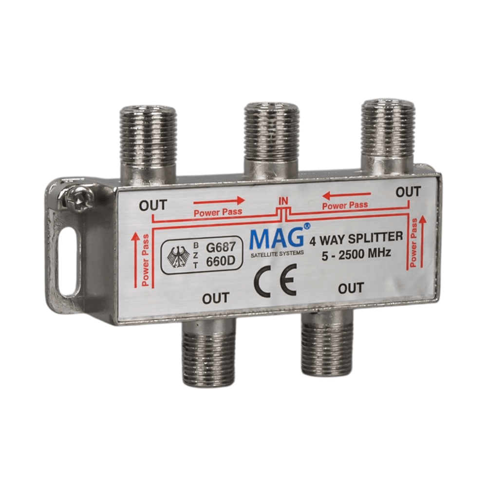 MAG Mag 5-2500 Mhz 1/4 Splitter Uydu Anten Sinyal Dağıtıcı - Uydu Ekipmanları