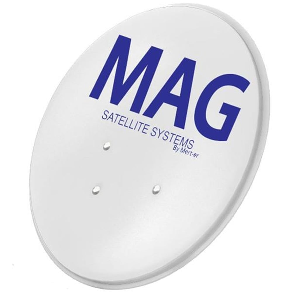 MAG Mag Baskılı 90 Cm Kıbrıs Tip Kıvrık Ayaklı Ofset Çanak Anten (Büyük Mount)(10Lu Paket) - Çanak Antenler