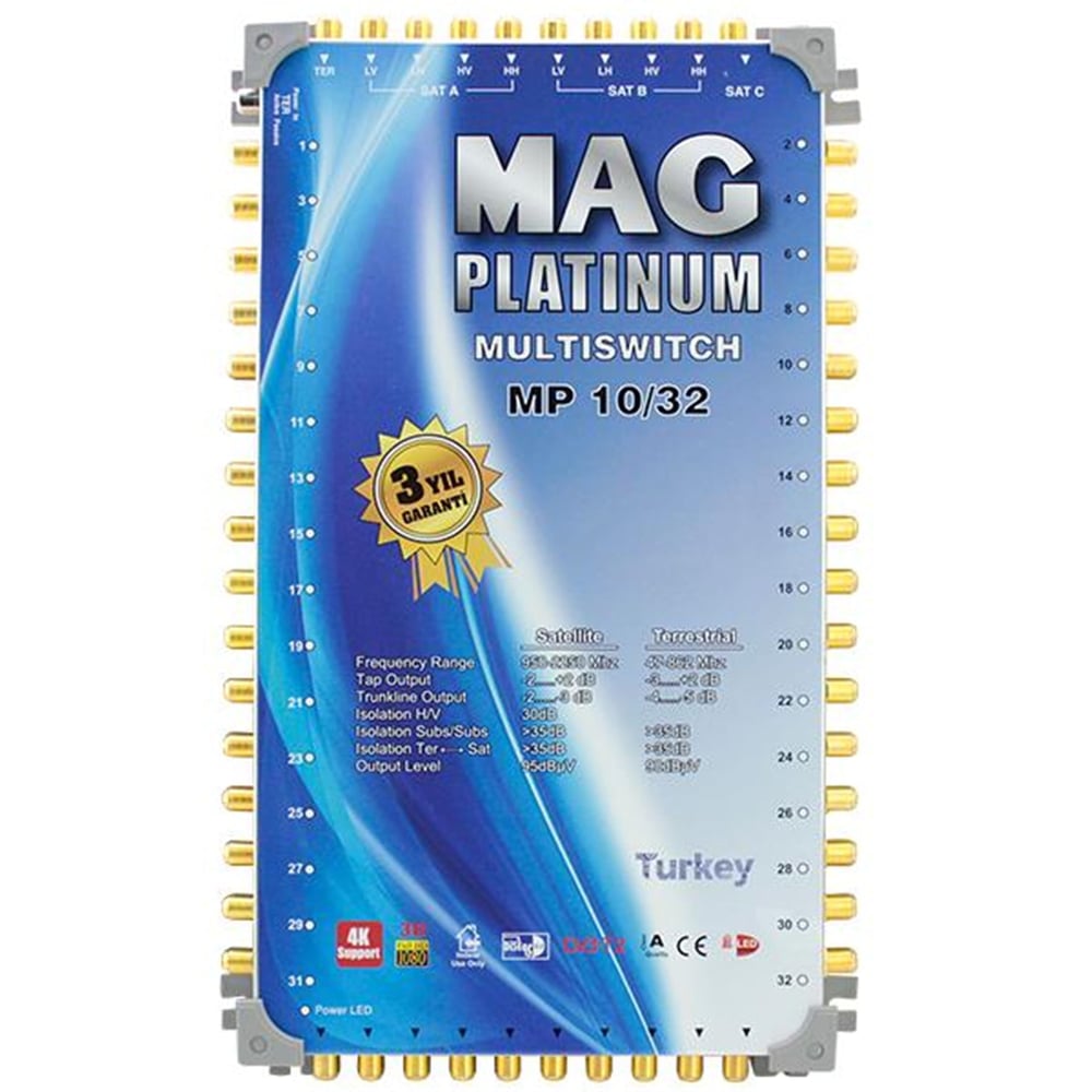 MAG Mag Platinum 10-32 Kaskatlı Uydu Santrali - Mag Kaskatlı Uydu Santralleri