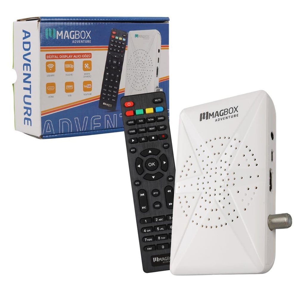 Magbox Magbox Adventure Full HD Uydu Alıcısı 4000 Kanal TKGS / Youtube / USB Destekli (Uzatma Display Gözlü) - Magbox Uydu Alıcılar