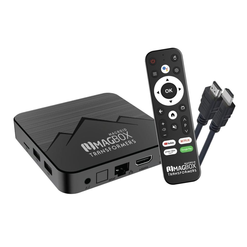 Magbox Magbox Magroid Transformers 32 GB HDD 4 GB Ram Bluetooth 5G Wifi Ses Komut Kumandalı Android TV Box - İP Tv Box