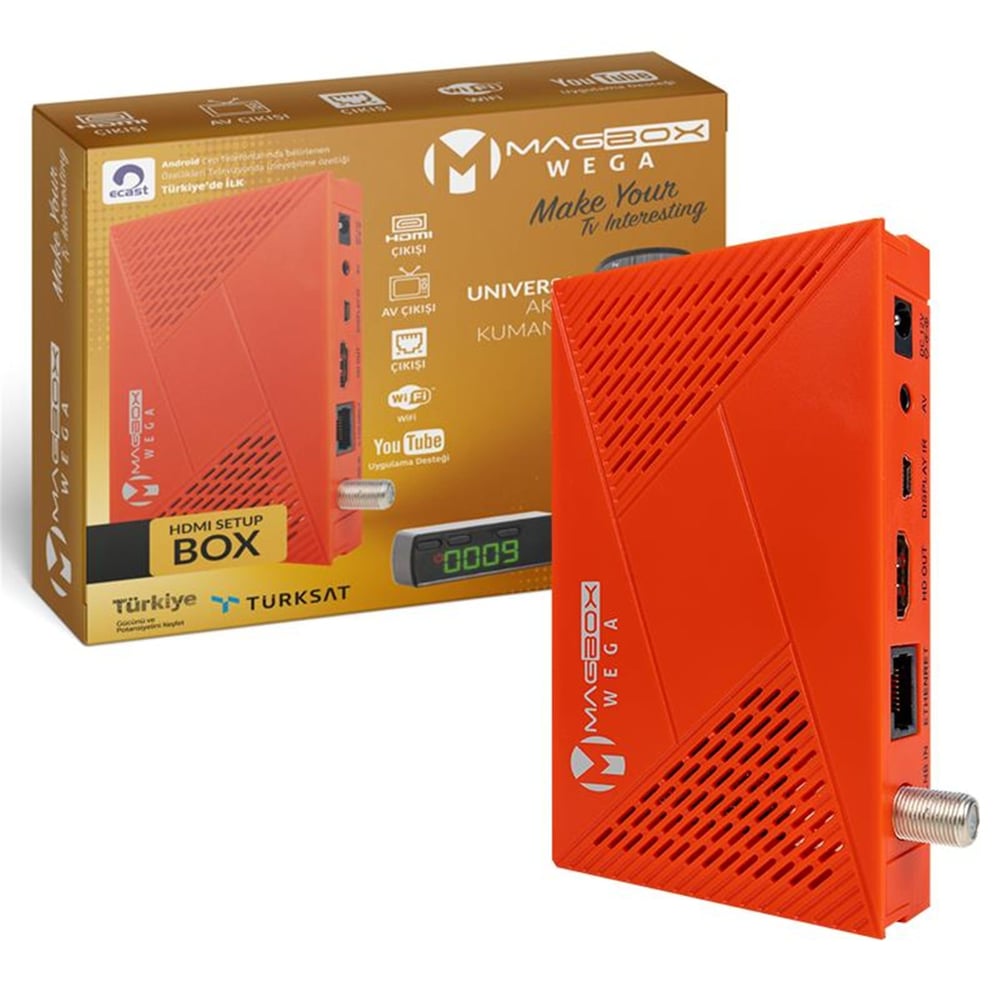 Magbox Magbox Wega Full HD Ethernet'li Çift Usb'li Free IP Box Uydu Alıcısı - Magbox Uydu Alıcılar