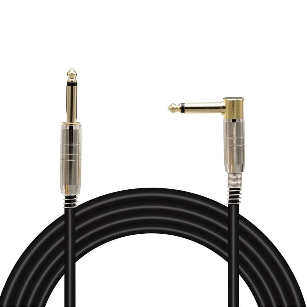 MagicVoice MagicVoice LD377 1 Metre 6.35mm Mono Erkek Jak (TS) L Tipi Ses Kablosu Metal Jack - Diğer Kablo Çeşitleri