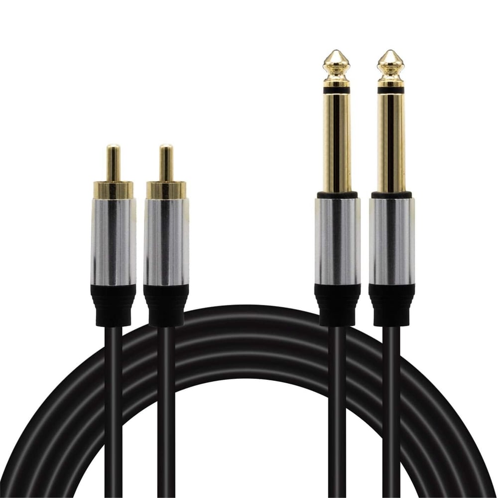 MagicVoice Magicvoice LD398 2x 6.3 Mm Mono Erkek - 2x Rca Erkek 1.5 Metre Kablo - RCA-Ses Kabloları