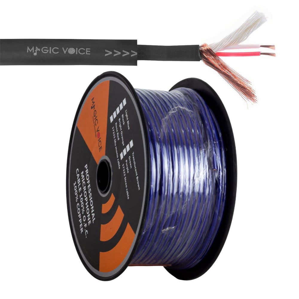 MagicVoice Magicvoice Mi̇krofon Kablosu Stereo 1. Kali̇te 69 Metre Mor - Mikrofon Kablosu