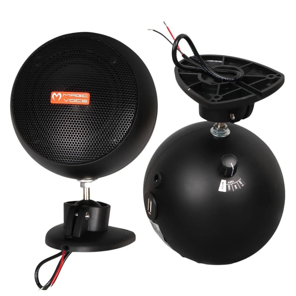 MagicVoice Magicvoice MV-13 7.5 CM 20 Watt Komütatörlü Hat Trafolu Siyah Sütun Sarkık Hoparlör (2'Li Takım) - Trafolu Hoparlör