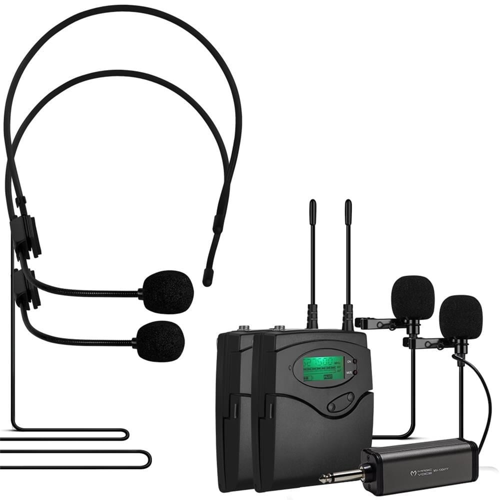 MagicVoice Magicvoice MV-1304YY Kablosuz 2 Yaka+2 Headset Telsiz Mikrofon - Kablosuz Mikrofonlar