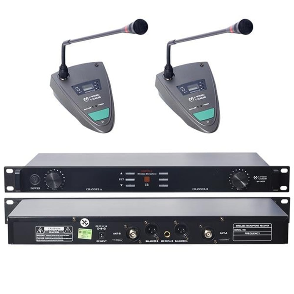 MagicVoice Magicvoice MV-1402K Uhf 2 Kablosuz Kürsü Mikrofonu - Kürsü Mikrofonları