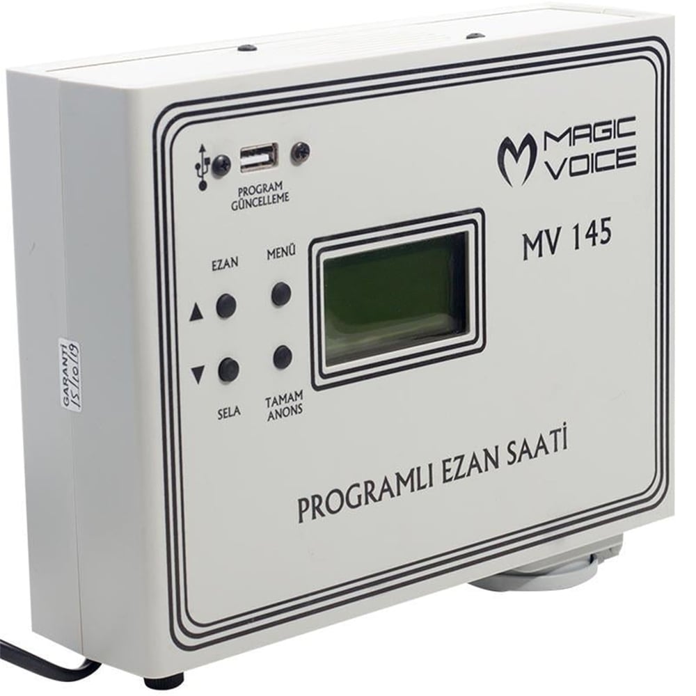 MagicVoice Magicvoice MV-145 3 Hocalı Programlı Duvar Tipi Ezan Saati - Merkezi Ezan Vaaz Sistemi