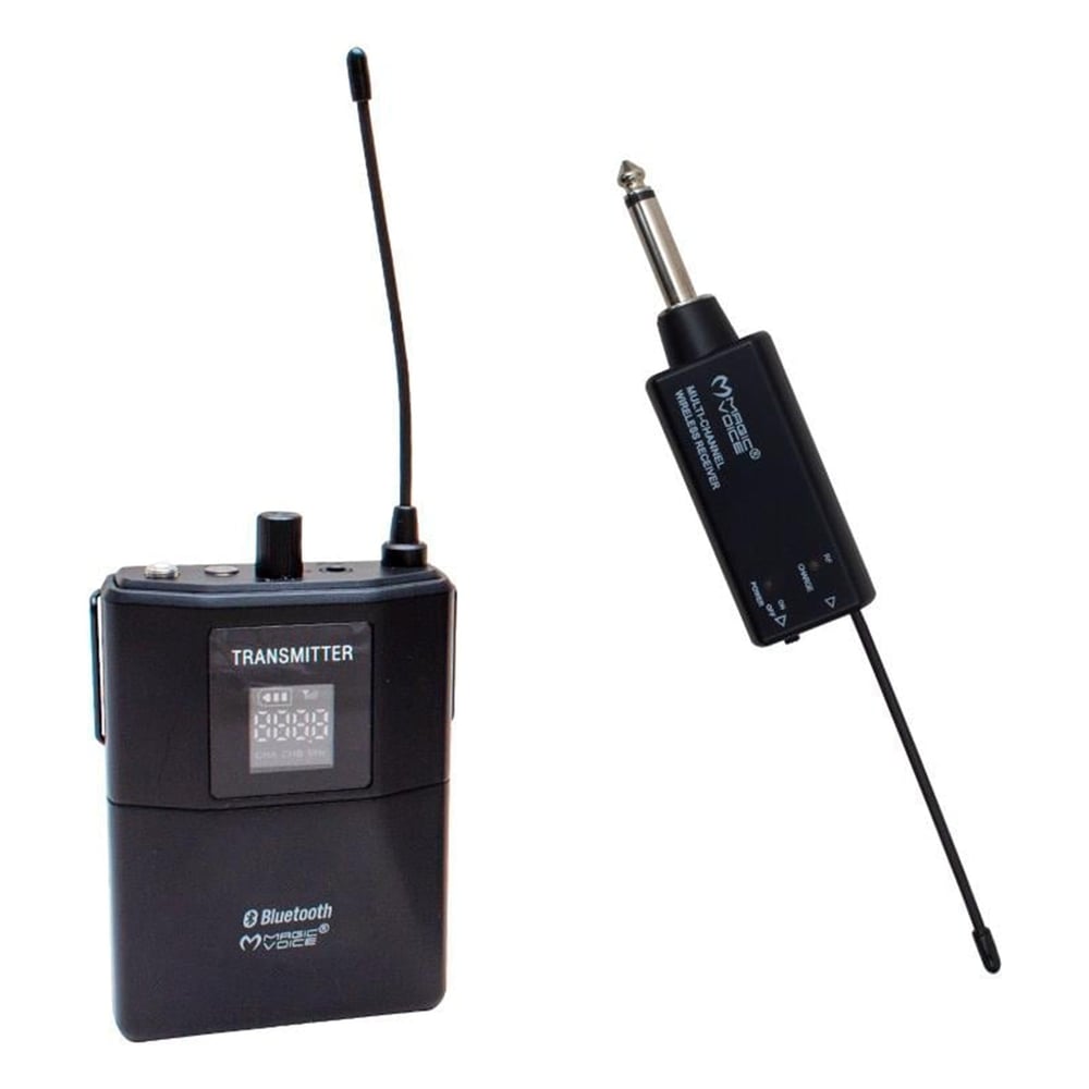 MagicVoice Magicvoice Mv-19598 Kablosuz Headset + Yaka Tipi İkili Mikrofon Ve Enstrüman Aksesuarı - Enstrüman Mikrofonu