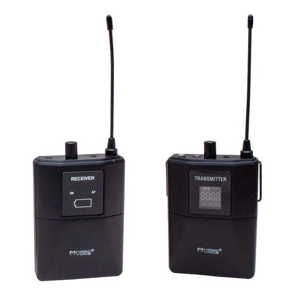 MagicVoice Magicvoice Mv-19602 UHF Kablosuz Kamera Uyumlu Bluetooth İkili Mikrofon Set - Kablosuz Mikrofonlar