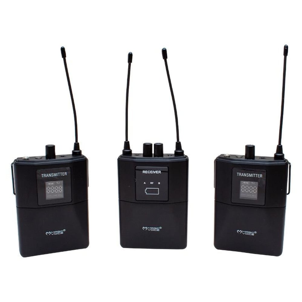 MagicVoice Magicvoice Mv-19604 UHF Kamera Uyumlu İkili Mikrofon Set - Enstrüman Aksesuarları