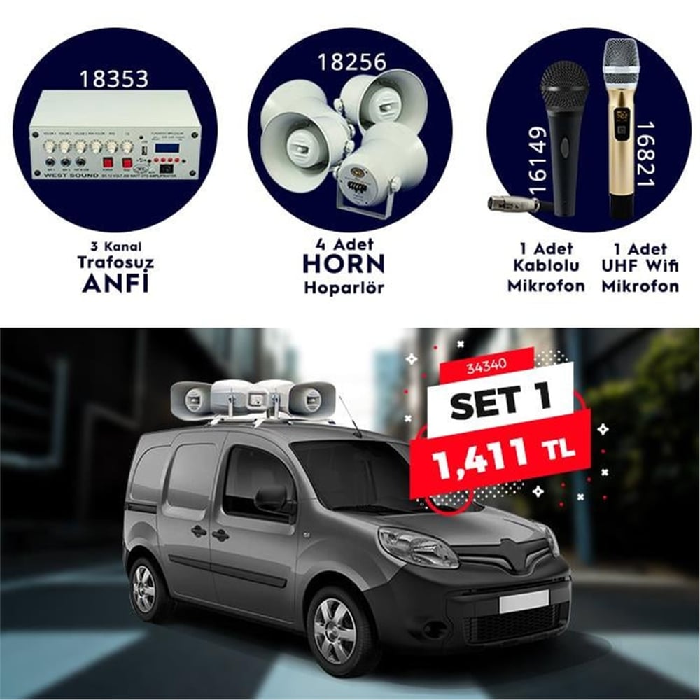 MagicVoice Magıcvoıce Mv-206U Uhf Mikrofonlu Seçim Hoparlör Seti (6X200W) - Kontrol Üniteleri