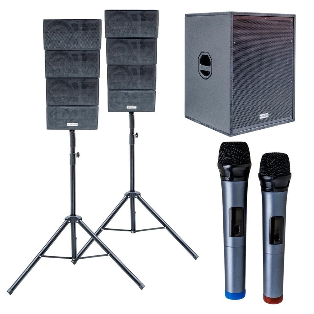 MagicVoice Magicvoice MV-22360 18'' Subwoofer 8X6.5'' Full Erişim Aktif Hoparlör Seti - Seslendirme Hoparlörleri