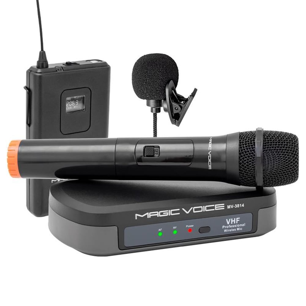 MagicVoice Magicvoice MV-3814 VHF El + Yaka Seçenekli Telsiz Mikrofon - El Mikrofonları