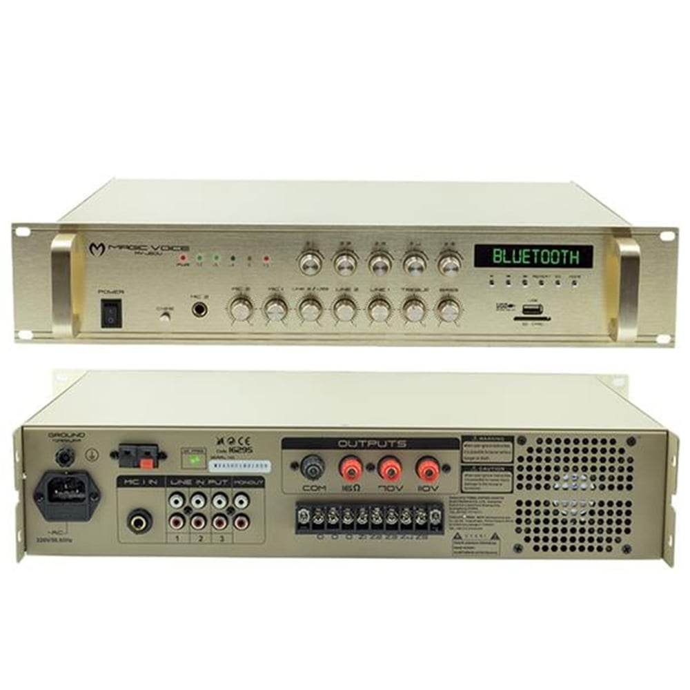 MagicVoice Magicvoice MV-450U 450W USB-SD-Bluetooth Trafolu Mixer Anfi - Seslendirme Amfileri