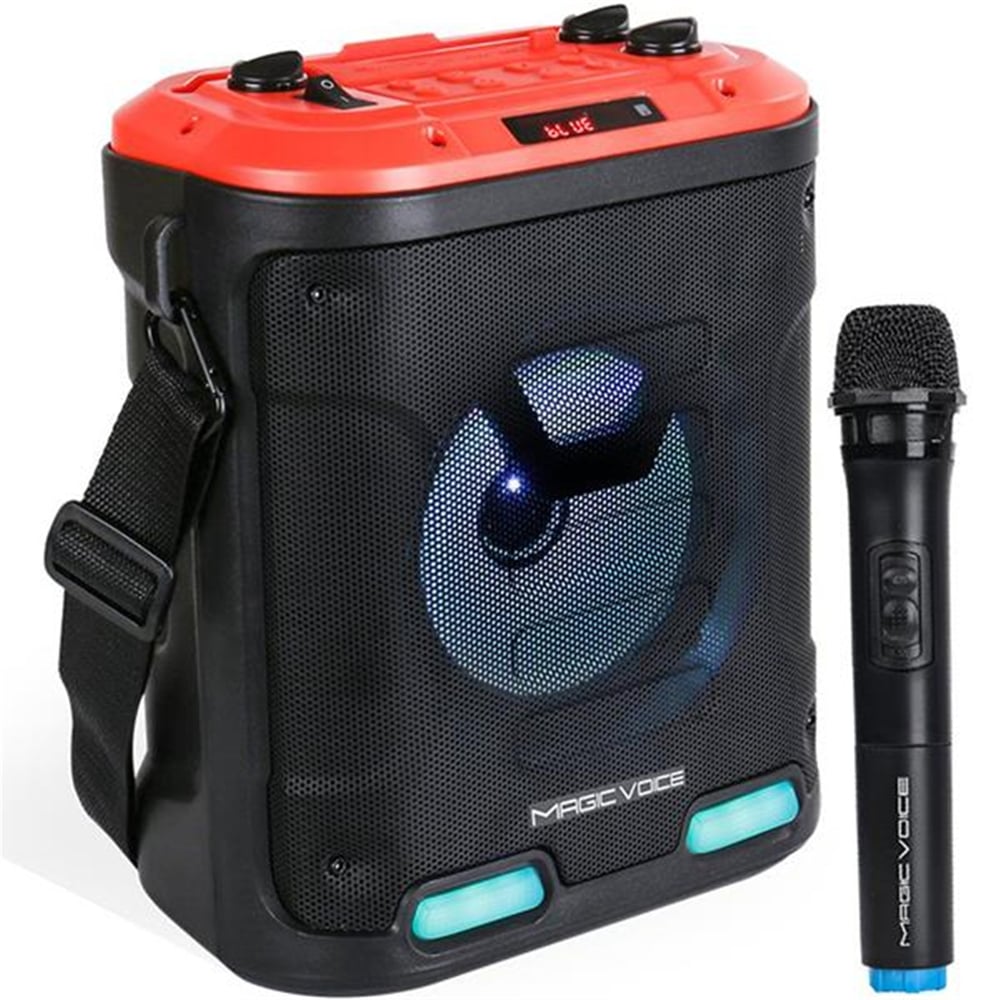MagicVoice Magicvoice MV-6005 VHF El Mikrofonlu USB-SD-Bluetooth Işıklı 30 W Taşınabilir Şarjlı  Seyyar Anfi - Taşınabilir Amfi