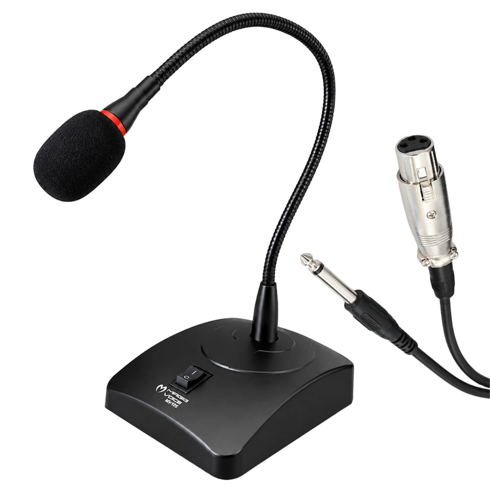 MagicVoice Magicvoice MV-H05 Kablolu Kürsü Mikrofonu Spiral Akrobat Gövde - Kürsü Mikrofonları