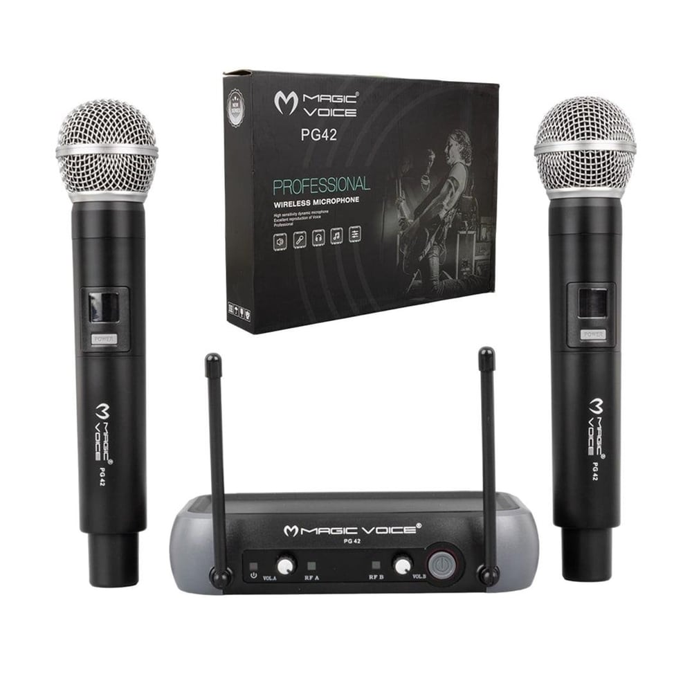 MagicVoice Magicvoice PG-42X Vhf 2 El Kablosuz Volüm Kont Telsiz Mikrofon - El Mikrofonları