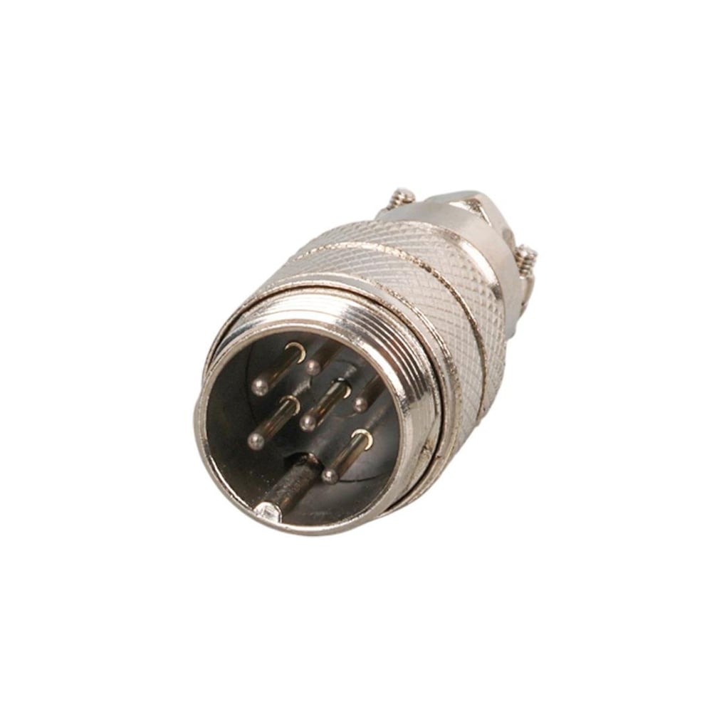 Powermaster Mayk GX16-6 Pinli Metal Erkek Konnektör (M16 - 16mm) - Fiş - Jack - Şase - Buton - Konnektör