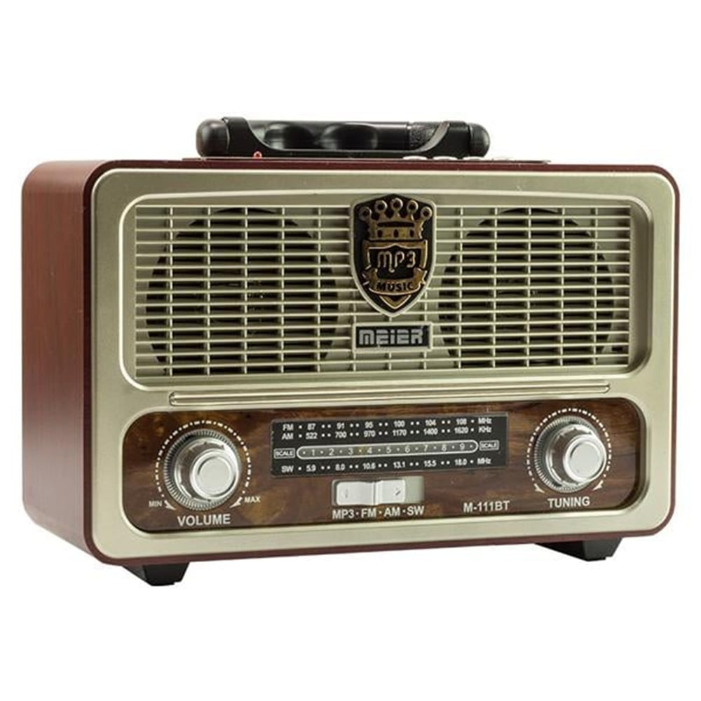 Meier Meier M-111BT USB-SD-FM-Bluetooth Destekli Nostaljik Radyo - Taşınabilir Radyo