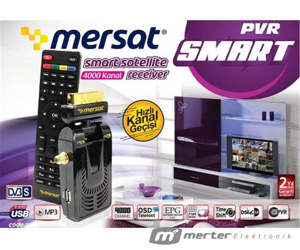 Mersat Mersat Smart Usbli Mini Uydu Alıcısı (H4 Tipi) * Rowell Rwl-8600 - Uydu Alıcısı