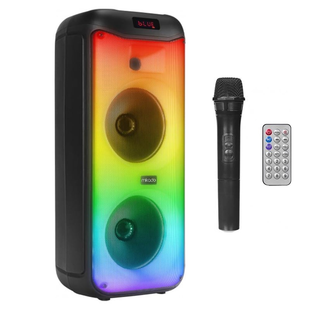 Mikado Mikado Md-40Kp 40W Bluetooth Tws Fmli Rgb Işıklı Kablosuz Mikrofonlu Kule Hoparlör - Taşınabilir Amfi