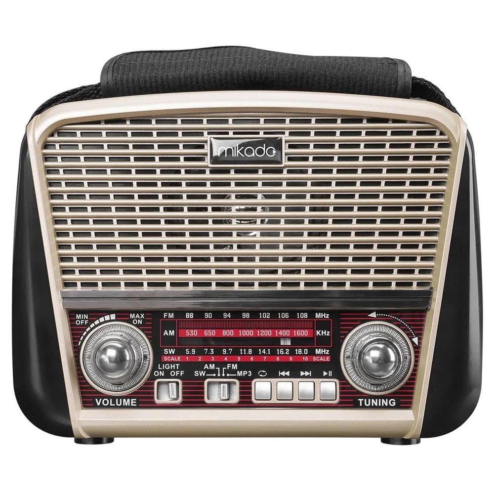Mikado Mikado MDR-8BT Plus USB-TF-BT Destekli Bluetooth FM-AM Nostaljik Radyo - Taşınabilir Radyo