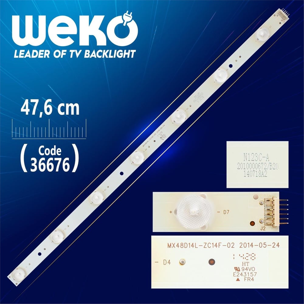 Weko MX48D14R-ZC14F-02  (7 LEDLİ) 47,2 CM - Tv Led Bar - Tv Led Bar