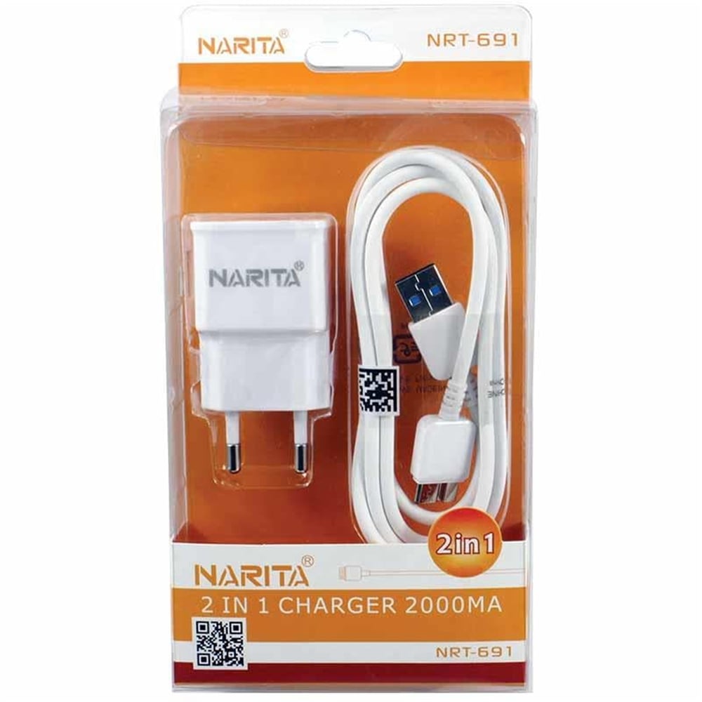 Narita Narita Nrt-691 2000 Ma Note-3 Set (Kablo+Adaptör) - Telefon Ve Aksesuar