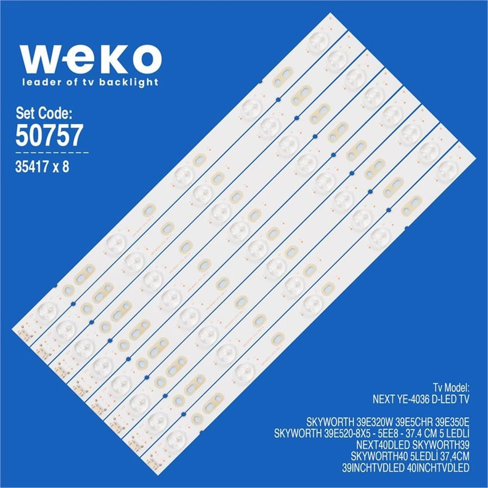 Weko Next YE-4036 40'' İnç 8 Adet Tv Led Bar - Next Led Bar