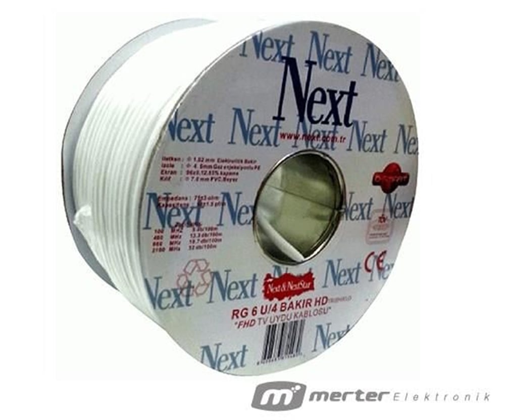 Next Next Ye-9710Bc Rg6/U4 Bakır Anten Kablosu (100 Metre) - Anten Kablosu