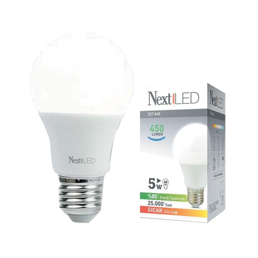 Oem Nextled Ye-8W-E27G 8 Watt 700 Lümen 3000K Günışığı Led Ampul - Led Ampul Aydınlatma