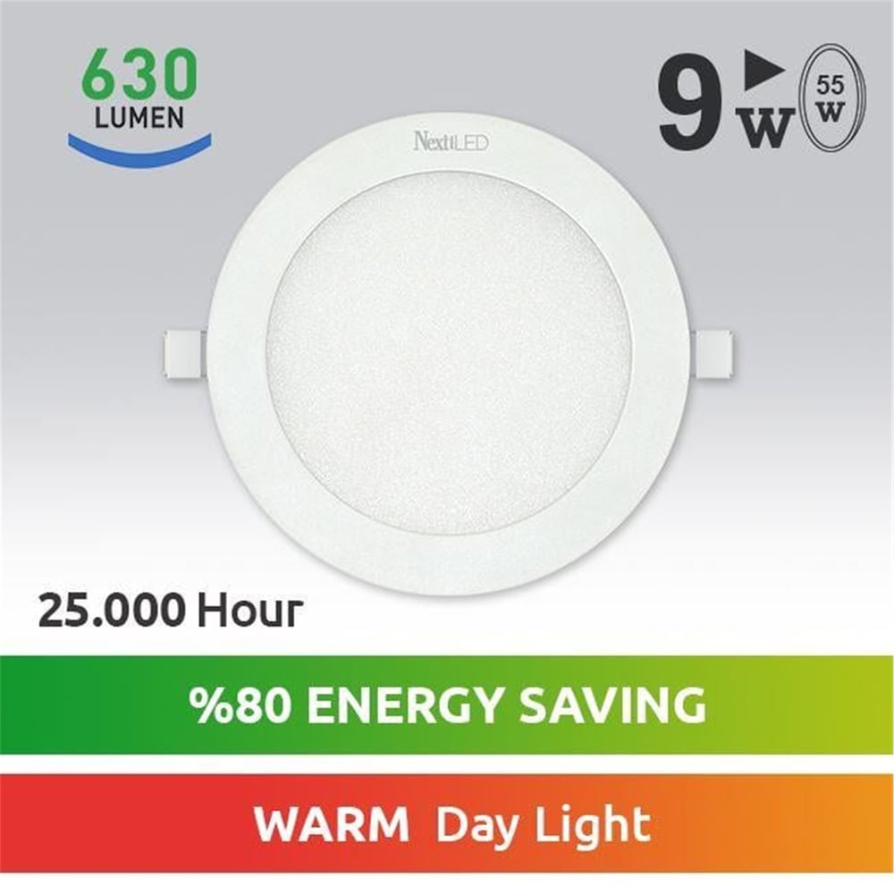 Oem Nextled Ye-Sly-9Wg 9 Watt Sıva Altı Yuvarlak Günışığı Led Spot - Aydınlatma Diğer