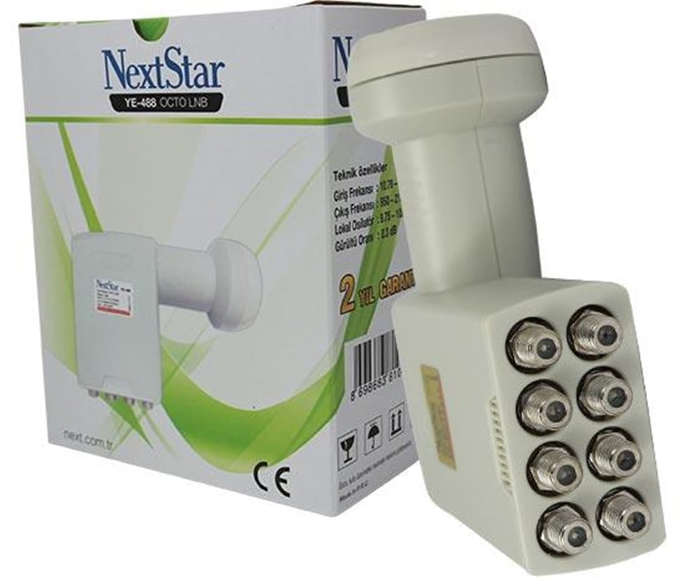 Oem Nextstar Ye-488 Sekizli Lnb 0.3Db - Dört Çıkışlı LNB