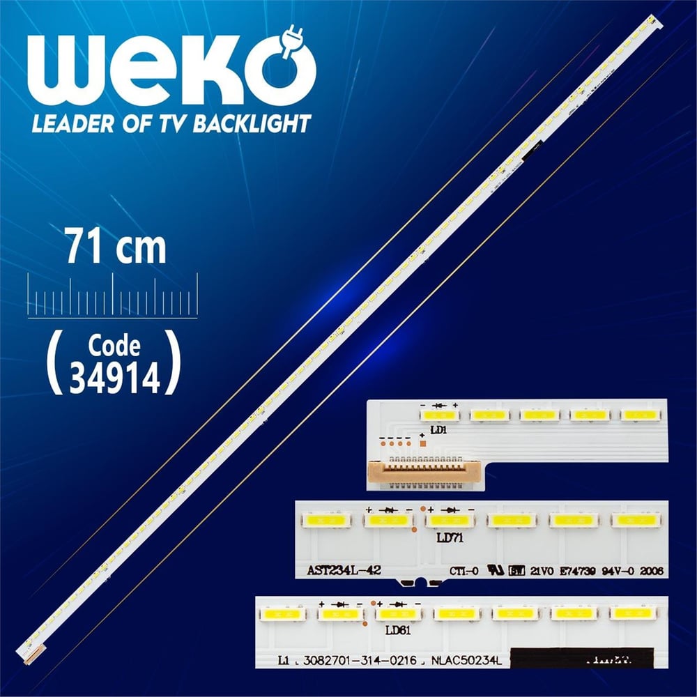 Weko NLAC50234L - AST234L-42A1 - 71 Cm - (WK-751) Tv Led Bar - Tv Led Bar