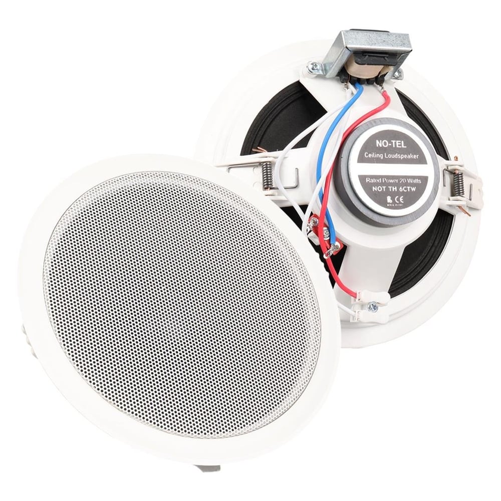 No-Tel NO-TEL TH6CTW 6'' 16 CM 20 Watt Beyaz Alçıpan Trafolu Hoparlör - Alçıpan Hoparlör