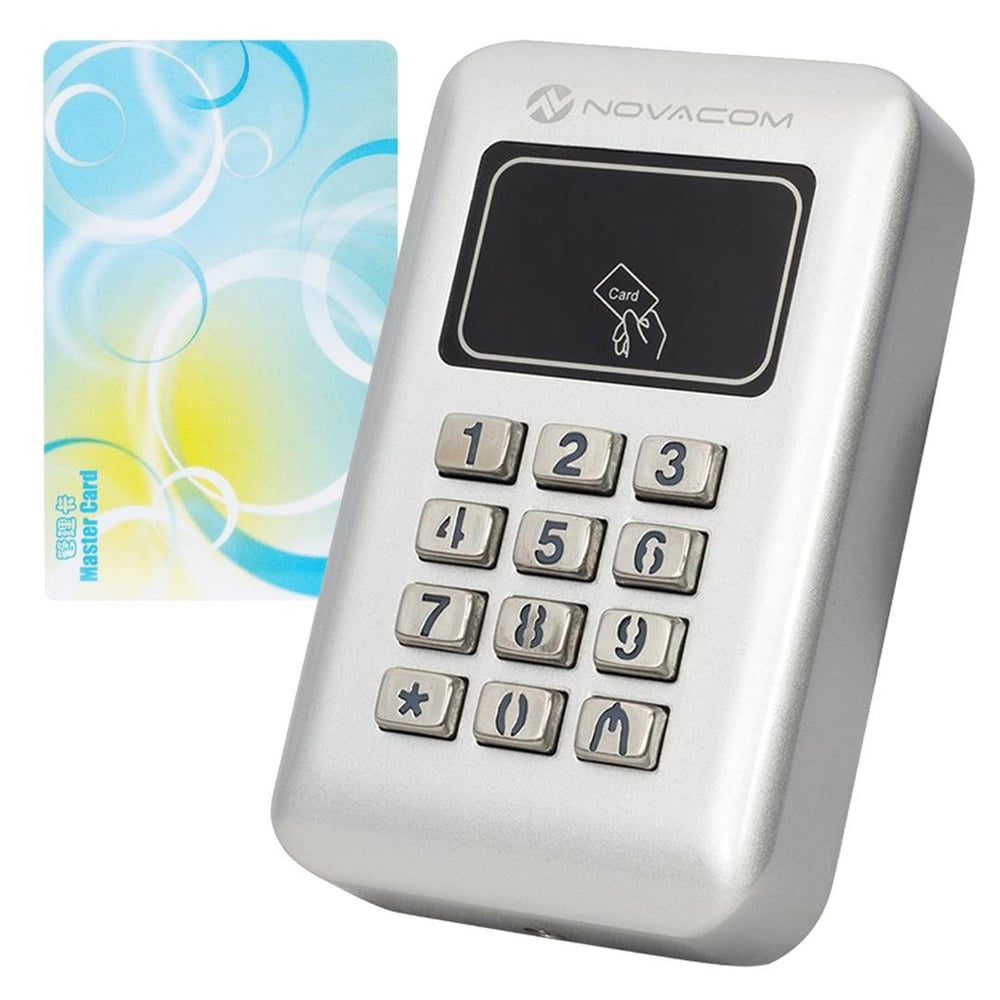 Novacom Novacom NC-MS03WP RFID - Şifrematik Kart Okuyucu Otomatik Kapı Kilit Sistemi (Pin - Proximity) - Akıllı Kilit Sistemleri